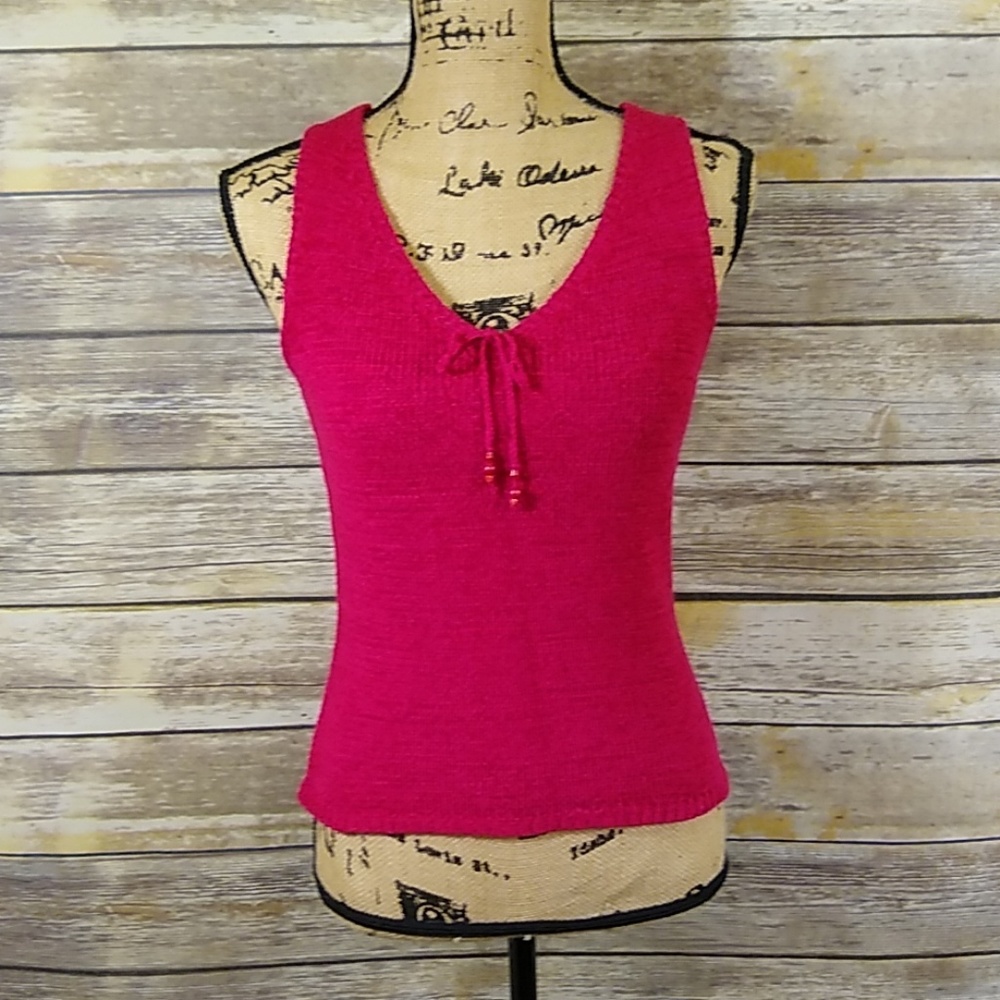 Fuscia Knit Tank M